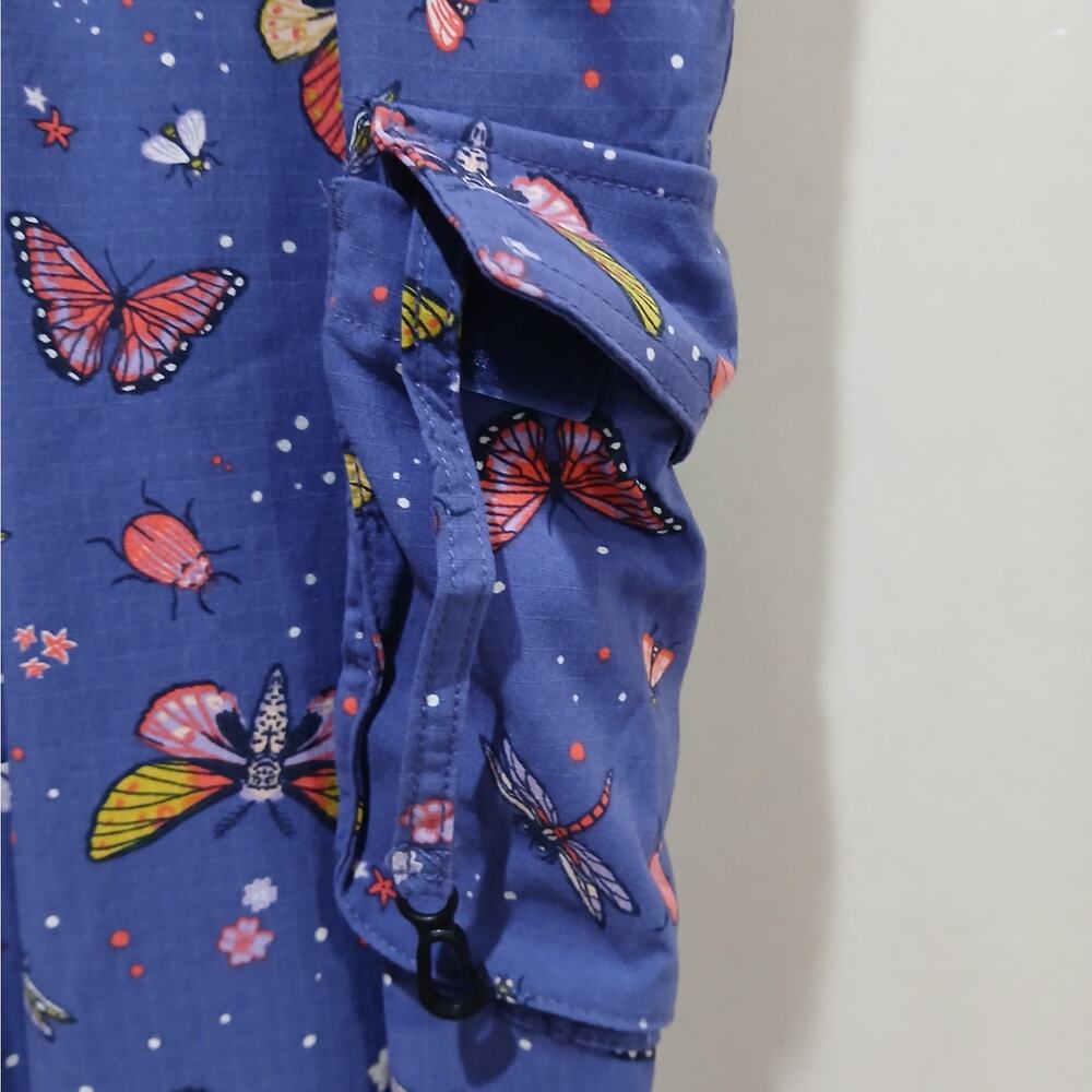 DULUTH TRADING Heirloom Gardening Bib Overalls Small 31 NWT Backyard Bugs - Picture 9 of 16